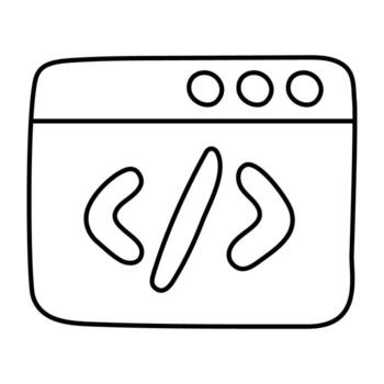 icono de diseño único de codificación web vector