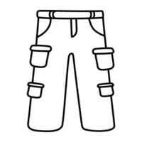Premium design icon of cargo pants vector