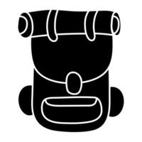 An icon design of of backpack vector