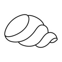 A colored design icon of seashell vector