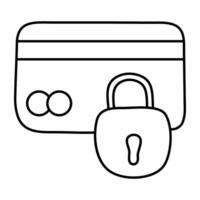 Perfect design icon of locked atm card vector