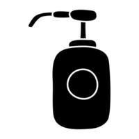 A solid design icon of hand sanitizer vector