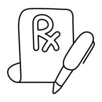 Trendy design icon of prescription vector