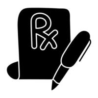 Trendy design icon of prescription vector