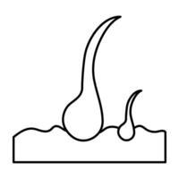 A unique design icon of follicle vector