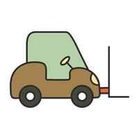 Modern design icon of forklift truck vector