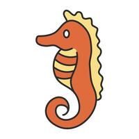 A trendy design icon of seahorse vector