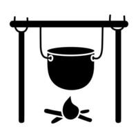 Perfect design icon of campfire cooking vector