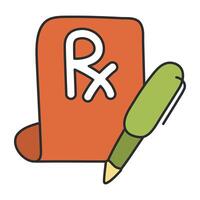 Trendy design icon of prescription vector