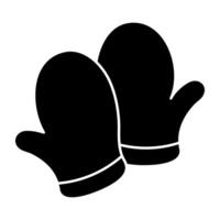 A colored design icon of mittens vector
