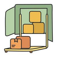 Perfect design icon of container loading vector