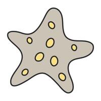 Creative design icon of starfish vector