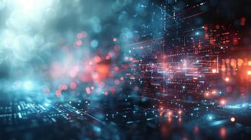 AI generated Abstract Background With Bright Lights and Blurs photo