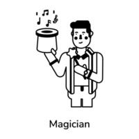 Trendy Magician Concepts vector