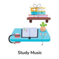 Trendy Study Music vector