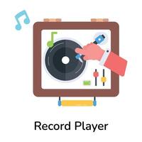 Trendy Record Player vector