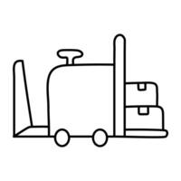 Modern design icon of forklift truck vector