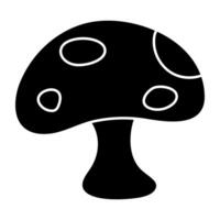 An icon design of mushroom vector