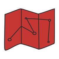 A flat design icon of location vector