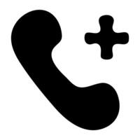 Conceptual solid design icon of medical call vector