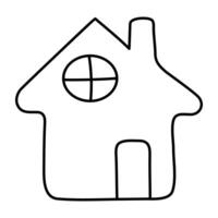 Editable design icon of home vector