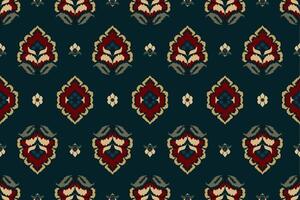 ikat tribal indio sin costura modelo. étnico azteca tela alfombra mandala ornamento nativo boho cheurón textil.geometrico africano americano oriental tradicional vector ilustraciones. bordado estilo.