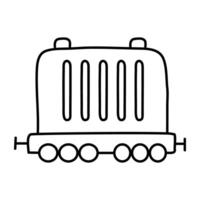 Trendy design icon of freight train vector