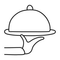 Trendy design icon of cloche vector