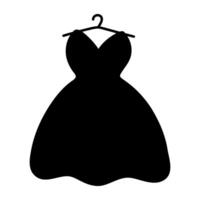 A solid design icon of frock vector