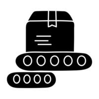 Conveyor belt icon, editable vector