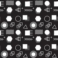 Abstract geometric seamless pattern with simple shapes such as circle, square, points and lines vector