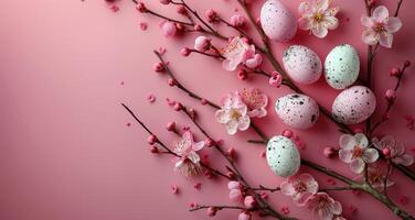 AI generated Eggs Perched on Branch photo