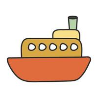 A flat design icon of ship vector