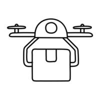 icono de diseño moderno de entrega de drones vector