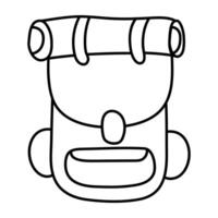 An icon design of of backpack vector