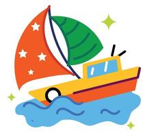 Trendy Sailboat Concepts vector