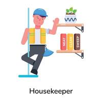 Trendy Housekeeper Concepts vector