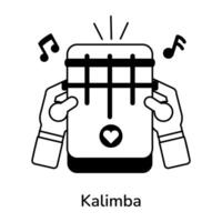 Trendy Kalimba Concepts vector