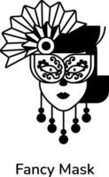 Trendy Fancy Mask vector