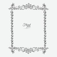 Ornament Picture Frame Border Effect With Flower vector