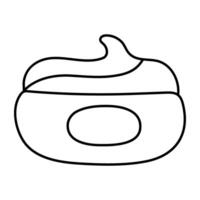 A linear design icon of cream jar vector