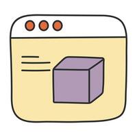 An icon design of online parcel vector