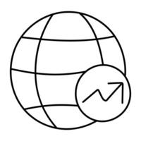 Creative design icon of global analytics vector