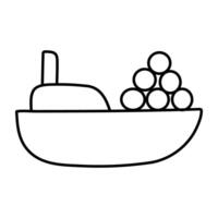 Premium download icon of cargo boat vector