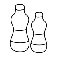 moderno diseño icono de botellas vector