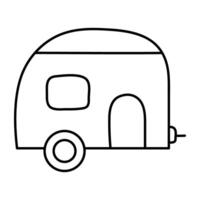 A colored design icon of caravan vector