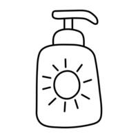 Creative design icon of sunscreen vector