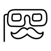 Modern design icon of face prop vector