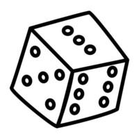 A linear design, icon of dice vector