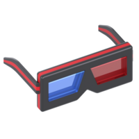 3D Illustration Cinema 3D glasses png